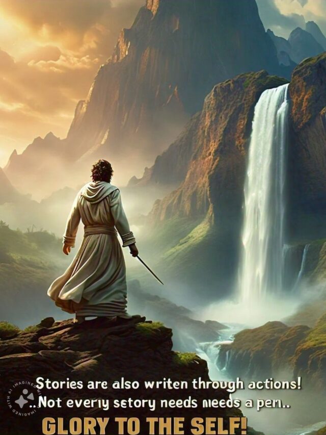 Stories are also written through actions!.. Not every story needs a pen!.. Glory to the Self!